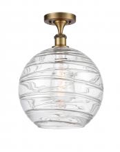 Innovations Lighting 516-1C-BB-G1213-12 - Athens Deco Swirl - 1 Light - 12 inch - Brushed Brass - Semi-Flush Mount