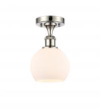 Innovations Lighting 516-1C-PN-G121-6 - Athens - 1 Light - 6 inch - Polished Nickel - Semi-Flush Mount