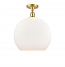 Innovations Lighting 516-1C-SG-G121-14 - Athens - 1 Light - 14 inch - Satin Gold - Semi-Flush Mount