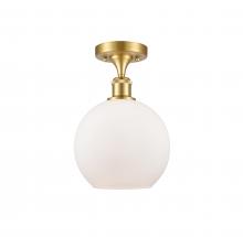 Innovations Lighting 516-1C-SG-G121 - Athens - 1 Light - 8 inch - Satin Gold - Semi-Flush Mount