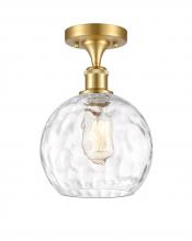 Innovations Lighting 516-1C-SG-G1215-8 - Athens Water Glass - 1 Light - 8 inch - Satin Gold - Semi-Flush Mount