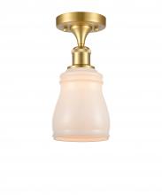 Innovations Lighting 516-1C-SG-G391 - Ellery - 1 Light - 5 inch - Satin Gold - Semi-Flush Mount