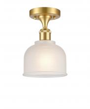 Innovations Lighting 516-1C-SG-G411 - Dayton - 1 Light - 6 inch - Satin Gold - Semi-Flush Mount