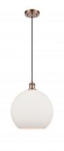 Innovations Lighting 516-1P-AC-G121-12 - Athens - 1 Light - 12 inch - Antique Copper - Cord hung - Mini Pendant