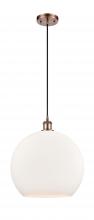 Innovations Lighting 516-1P-AC-G121-14 - Athens - 1 Light - 14 inch - Antique Copper - Cord hung - Pendant