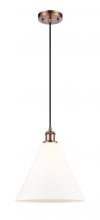 Innovations Lighting 516-1P-AC-GBC-121 - Berkshire - 1 Light - 12 inch - Antique Copper - Cord hung - Mini Pendant