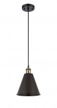 Innovations Lighting 516-1P-BAB-MBC-8-BK - Berkshire - 1 Light - 8 inch - Black Antique Brass - Cord hung - Mini Pendant