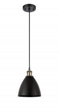 Innovations Lighting 516-1P-BAB-MBD-75-BK - Bristol - 1 Light - 8 inch - Black Antique Brass - Cord hung - Mini Pendant