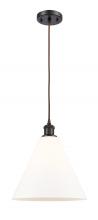 Innovations Lighting 516-1P-OB-GBC-121 - Berkshire - 1 Light - 12 inch - Oil Rubbed Bronze - Cord hung - Mini Pendant