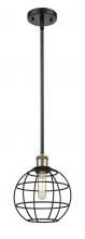 Innovations Lighting 516-1S-BAB-CE-8-BK - Lake Placid - 1 Light - 8 inch - Black Antique Brass - Mini Pendant