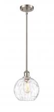 Innovations Lighting 516-1S-SN-G1215-8 - Athens Water Glass - 1 Light - 8 inch - Brushed Satin Nickel - Mini Pendant