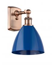 Innovations Lighting 516-1W-AC-MBD-75-BL - Plymouth - 1 Light - 8 inch - Antique Copper - Sconce