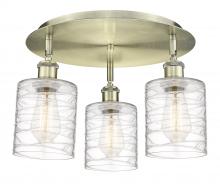 Innovations Lighting 516-3C-AB-G1113 - Cobbleskill - 3 Light - 17 inch - Antique Brass - Flush Mount