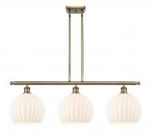 Innovations Lighting 516-3I-AB-G1217-10WV - White Venetian - 3 Light - 37 inch - Antique Brass - Stem Hung - Island Light