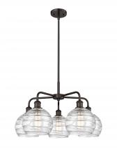 Innovations Lighting 516-5CR-OB-G1213-8 - Athens Deco Swirl - 5 Light - 26 inch - Oil Rubbed Bronze - Chandelier