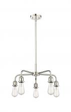 Innovations Lighting 516-5CR-PN - Ballston - 5 Light - 18 inch - Polished Nickel - Chandelier