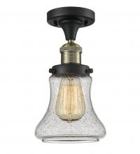 Innovations Lighting 517-1CH-BAB-G194 - Bellmont - 1 Light - 6 inch - Black Antique Brass - Semi-Flush Mount