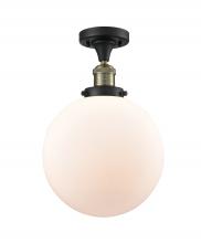 Innovations Lighting 517-1CH-BAB-G201-10 - Beacon - 1 Light - 10 inch - Black Antique Brass - Semi-Flush Mount