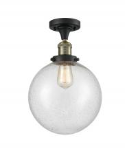 Innovations Lighting 517-1CH-BAB-G204-10 - Beacon - 1 Light - 10 inch - Black Antique Brass - Semi-Flush Mount