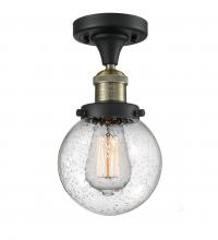 Innovations Lighting 517-1CH-BAB-G204-6 - Beacon - 1 Light - 6 inch - Black Antique Brass - Semi-Flush Mount