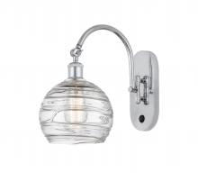 Innovations Lighting 518-1W-PC-G1213-8 - Athens Deco Swirl - 1 Light - 8 inch - Polished Chrome - Sconce