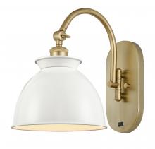 Innovations Lighting 518-1W-SG-M14-W-LED - Adirondack - 1 Light - 8 inch - Satin Gold - Sconce