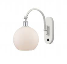 Innovations Lighting 518-1W-WPC-G121-8 - Athens - 1 Light - 8 inch - White Polished Chrome - Sconce