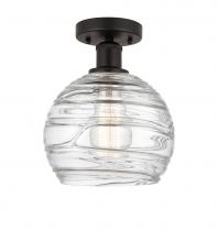 Innovations Lighting 616-1F-OB-G1213-8 - Athens Deco Swirl - 1 Light - 8 inch - Oil Rubbed Bronze - Semi-Flush Mount