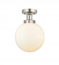 Innovations Lighting 616-1F-SN-G201-8 - Beacon - 1 Light - 8 inch - Brushed Satin Nickel - Semi-Flush Mount