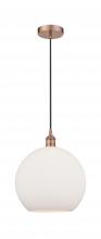 Innovations Lighting 616-1P-AC-G121-12 - Athens - 1 Light - 12 inch - Antique Copper - Cord hung - Mini Pendant