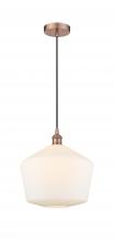 Innovations Lighting 616-1P-AC-G651-12 - Cindyrella - 1 Light - 12 inch - Antique Copper - Cord hung - Mini Pendant