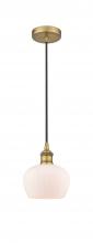 Innovations Lighting 616-1P-BB-G91 - Fenton - 1 Light - 7 inch - Brushed Brass - Cord hung - Mini Pendant