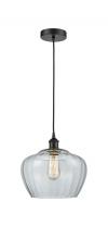 Innovations Lighting 616-1P-BK-G92-L - Fenton - 1 Light - 11 inch - Matte Black - Cord hung - Mini Pendant