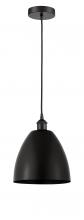 Innovations Lighting 616-1P-BK-MBD-9-BK - Bristol - 1 Light - 9 inch - Matte Black - Cord hung - Mini Pendant