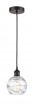 Innovations Lighting 616-1P-OB-G1213-6 - Athens Deco Swirl - 1 Light - 6 inch - Oil Rubbed Bronze - Cord hung - Mini Pendant