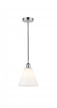 Innovations Lighting 616-1P-PC-GBC-81 - Berkshire - 1 Light - 8 inch - Polished Chrome - Cord hung - Mini Pendant