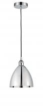 Innovations Lighting 616-1P-PC-MBD-75-PC - Bristol - 1 Light - 8 inch - Polished Chrome - Cord hung - Mini Pendant