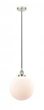 Innovations Lighting 616-1PH-PN-G201-12 - Beacon - 1 Light - 12 inch - Polished Nickel - Cord hung - Mini Pendant