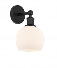 Innovations Lighting 616-1W-BK-G121-6 - Athens - 1 Light - 6 inch - Matte Black - Sconce