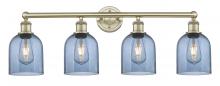 Innovations Lighting 616-4W-AB-G558-6BL - Bella - 4 Light - 33 inch - Antique Brass - Bath Vanity Light