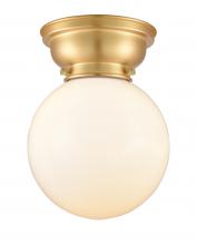 Innovations Lighting 623-1F-SG-G201-8 - Beacon - 1 Light - 8 inch - Satin Gold - Flush Mount