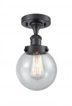 Innovations Lighting 916-1C-BK-G204-6 - Beacon - 1 Light - 6 inch - Matte Black - Semi-Flush Mount