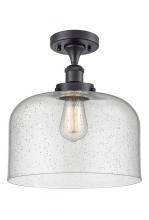 Innovations Lighting 916-1C-BK-G74-L-LED - Bell - 1 Light - 12 inch - Matte Black - Semi-Flush Mount