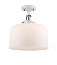 Innovations Lighting 916-1C-WPC-G71-L-LED - Bell - 1 Light - 12 inch - White Polished Chrome - Semi-Flush Mount