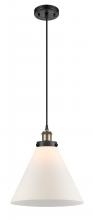 Innovations Lighting 916-1P-BAB-G41-L - Cone - 1 Light - 12 inch - Black Antique Brass - Cord hung - Mini Pendant