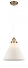 Innovations Lighting 916-1P-BB-G41-L - Cone - 1 Light - 12 inch - Brushed Brass - Cord hung - Mini Pendant