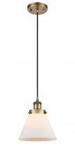 Innovations Lighting 916-1P-BB-G41 - Cone - 1 Light - 8 inch - Brushed Brass - Cord hung - Mini Pendant