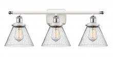 Innovations Lighting 916-3W-WPC-G44 - Cone - 3 Light - 28 inch - White Polished Chrome - Bath Vanity Light