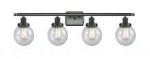 Innovations Lighting 916-4W-BK-G204-6 - Beacon - 4 Light - 36 inch - Matte Black - Bath Vanity Light