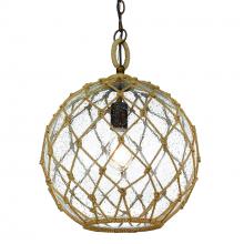 Golden 1092-M BC-SD - Haddoc Medium Pendant in Burnished Chestnut